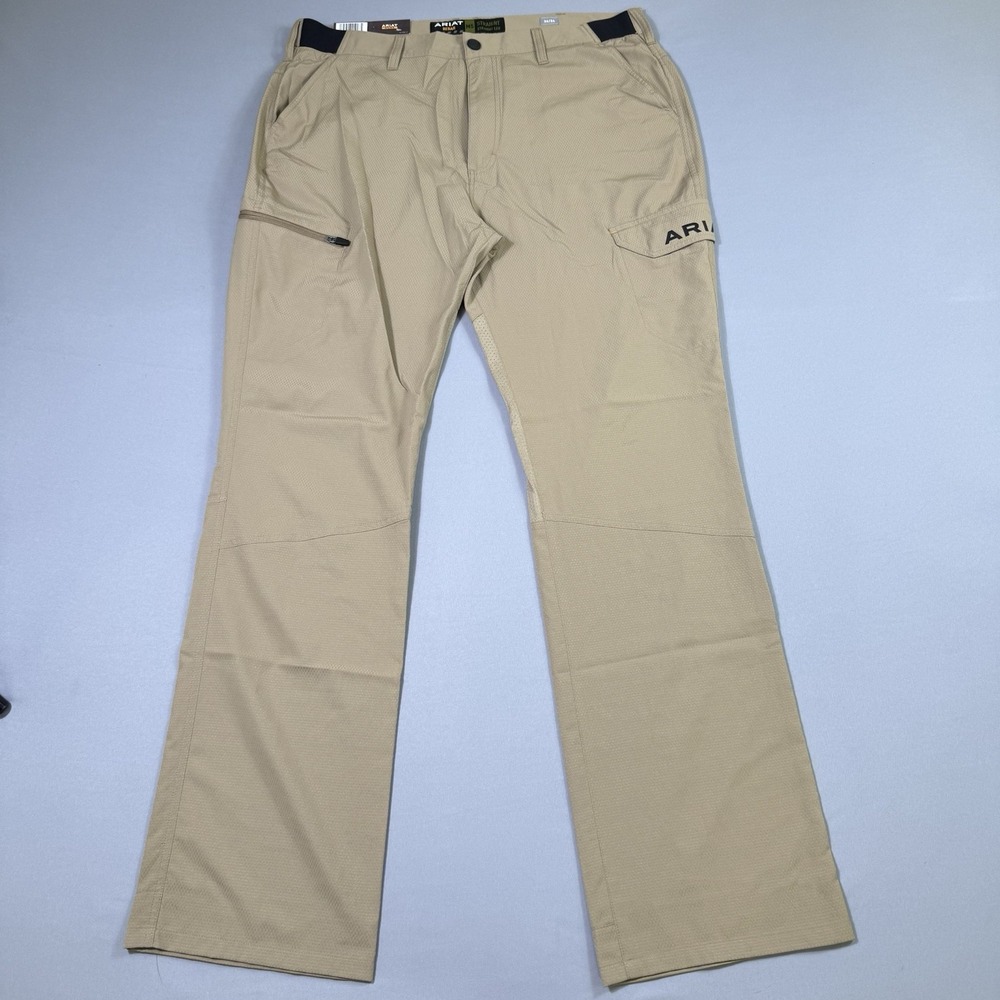 NWT Ariat Rebar M5 Straight Fit Ultralight Work Pants Mens 36x34 Tan Vented